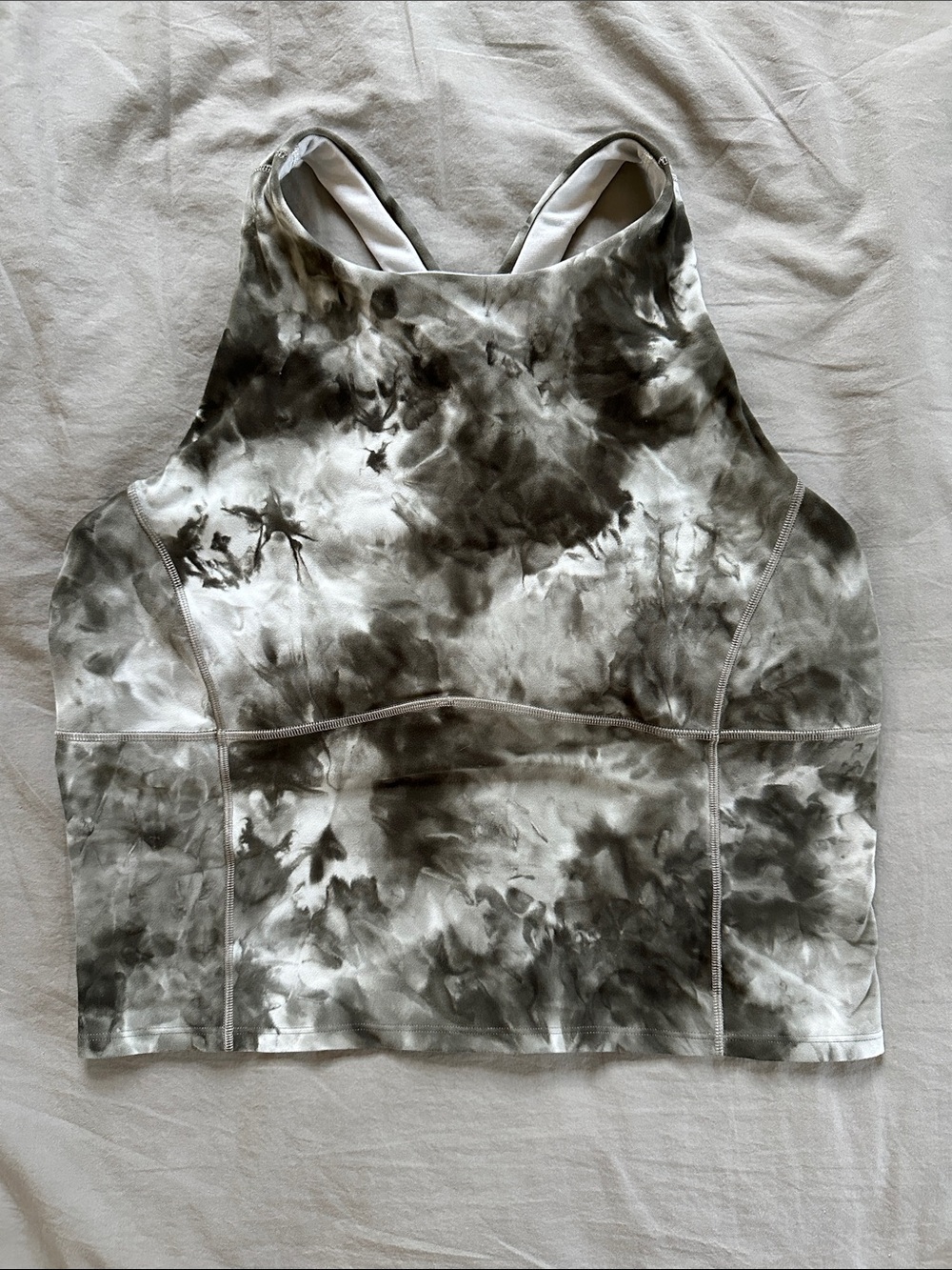 lululemon athletica Tie-Dye High Neck Tank Top in Black and White